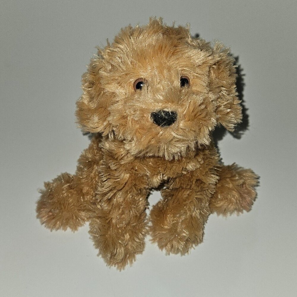Douglas Cuddle Toys 8" Labradoodle Tan Puppy Dog Plush Realistic Molasses 3990